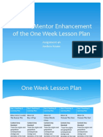 Ted 632 Enhancment of One Week Lesson Plan