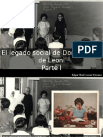 Edgar Raúl Leoni Moreno - El Legado Social de Doña Menca de Leoni, Parte I