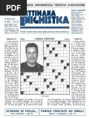 La Settimana Enigmistica N4540 28 Marzo 19 Pdf