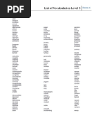 List of Vocabularies Level 5: Form 1