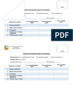 Rúbrica de Evaluación Informatica