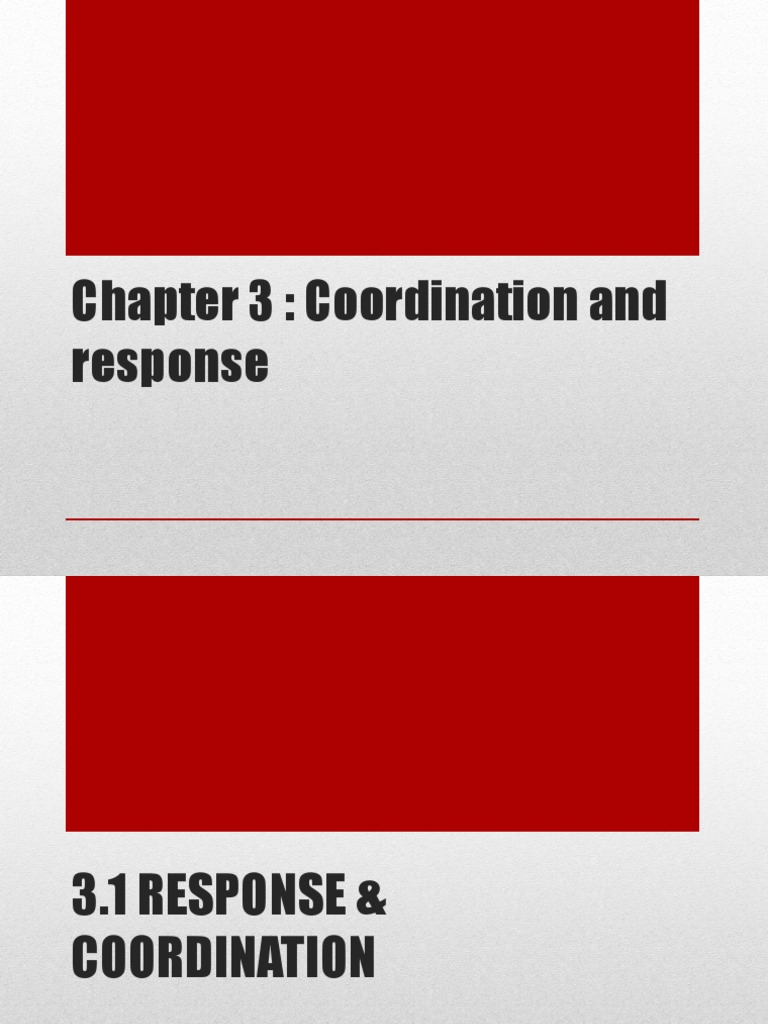3 1 Response and Coordination | PDF | Neuron | Stimulus (Physiology)