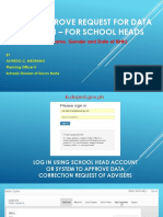 Approve Data Correction Requests as a School Head