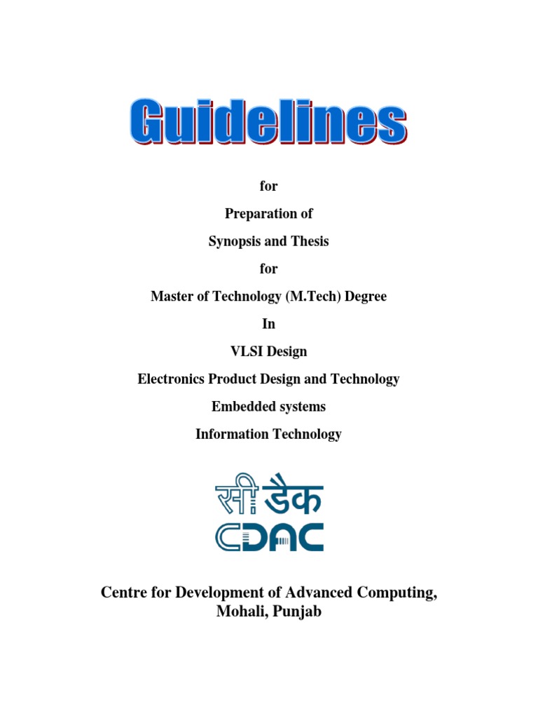 M.Tech Thesis Guidelines for MDU University | PDF | Thesis | Master's ...