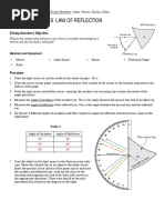 lab 10 - law of reflection