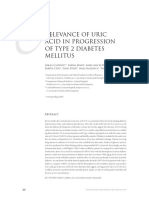 Relevance of Uric Acid in Progression of Type 2 Diabetes Mellitus