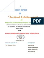 Project Report ON: " Recruitment & Selection Process ''