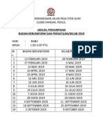 Jadual Perjumpaan Kelab Persatuan