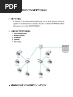 Introduction To Networks: Modes of Communication