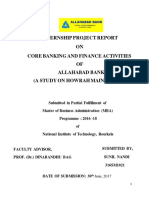 ON Core Banking and Finance Activities OF Allahabad Bank (A Study On Howrah Main Branch)