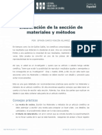 Elaboración de La Sección de Materiales y Métodos: Consejos Prácticos