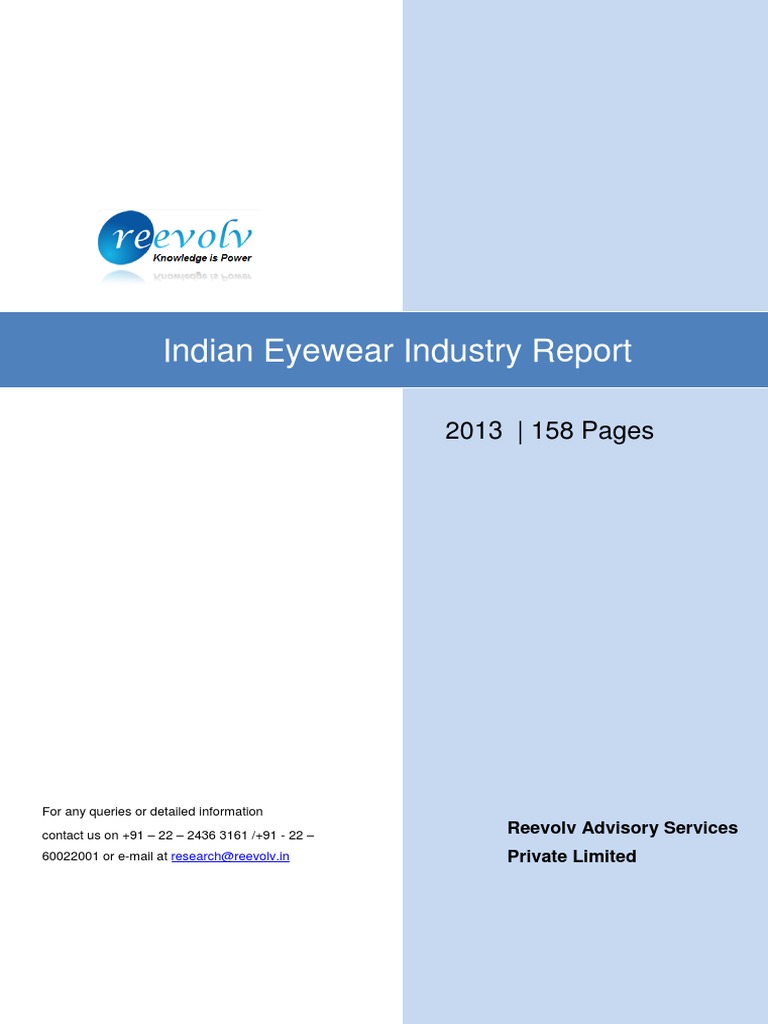 Indian Eyewear Industry Report PDF Glasses Revenue