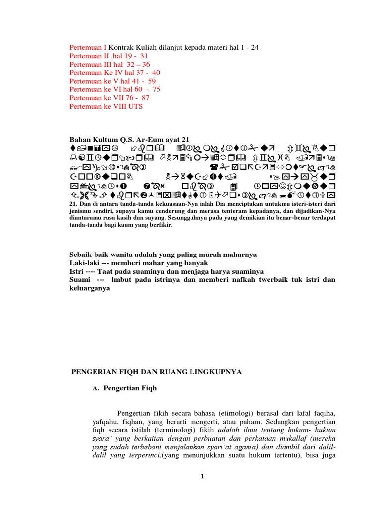 Materi Ilmu Fiqih Docx