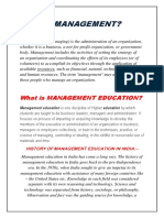 What is Management Education