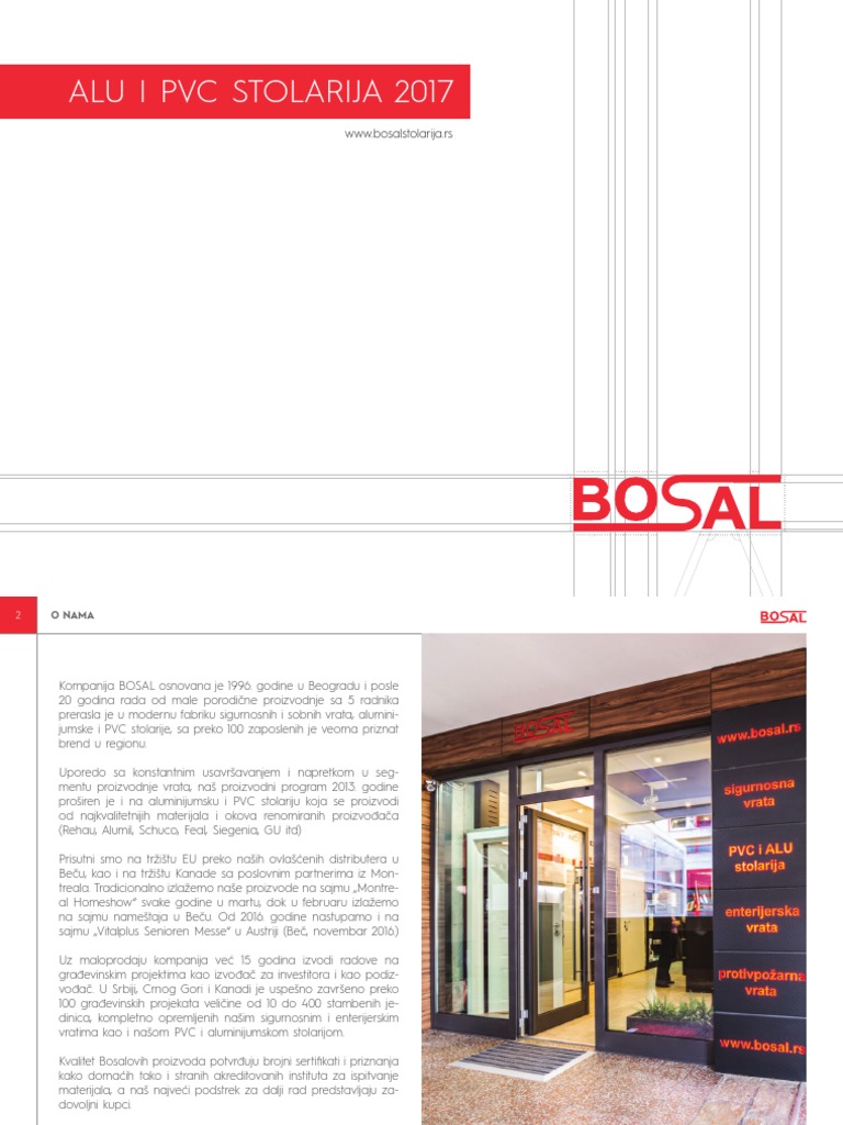 Bosal Katalog Alu PVC Stolarija | PDF