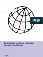 Application For Provisional Registration Overseas Trained Teacher