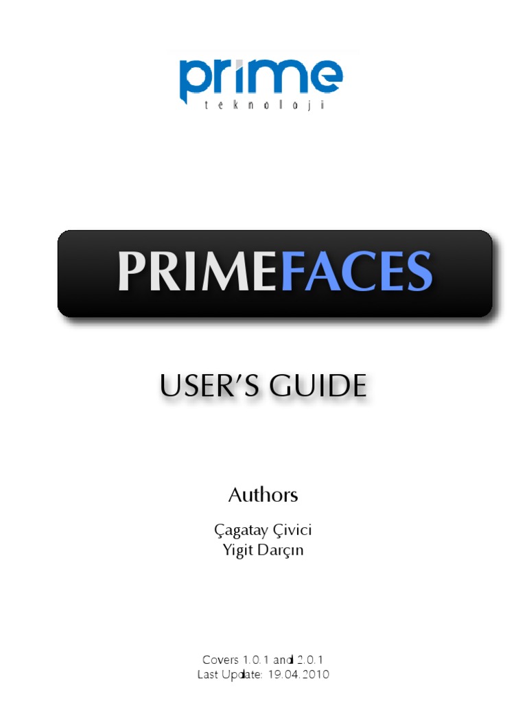 Prime Faces Users Guide 190410 | PDF | Java Servlet | Boolean Data Type