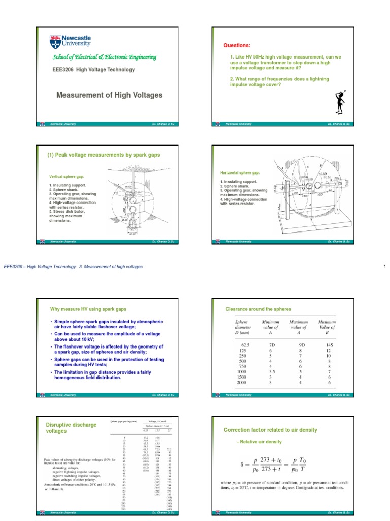 High Voltage Measurement Techniques | PDF | Capacitor | Capacitance