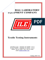 INDUSTRIAL LABORATORY EQUIPMENT COMPANY, INC. OFFERS WIDE RANGE OF TEXTILE TESTING INSTRUMENTS