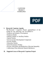 I. Research/ Capstone Agenda