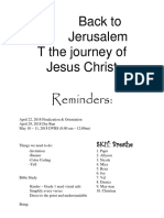 Back To Jerusalem T The Journey of Jesus Christ Reminders:: SKIT: Breathe