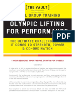 Olympic Lifting For Performance: Small Group Training