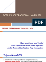 Definisi Operasional Variabel, Instrumen, Penyajian, Analisis