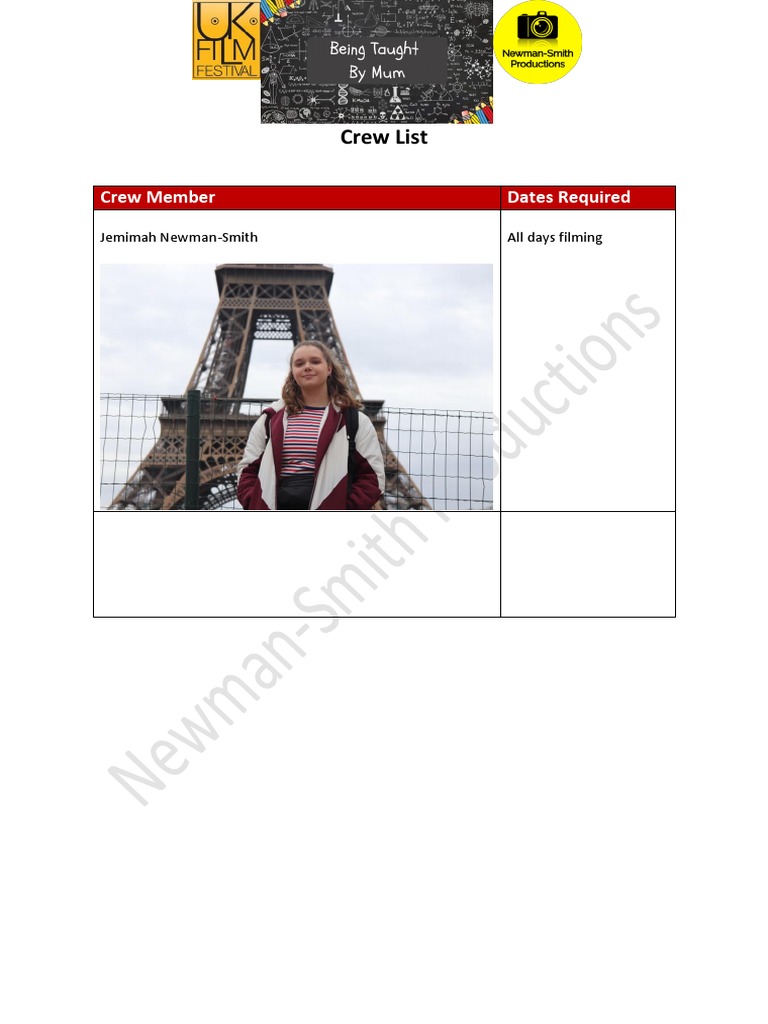 Crew List | PDF