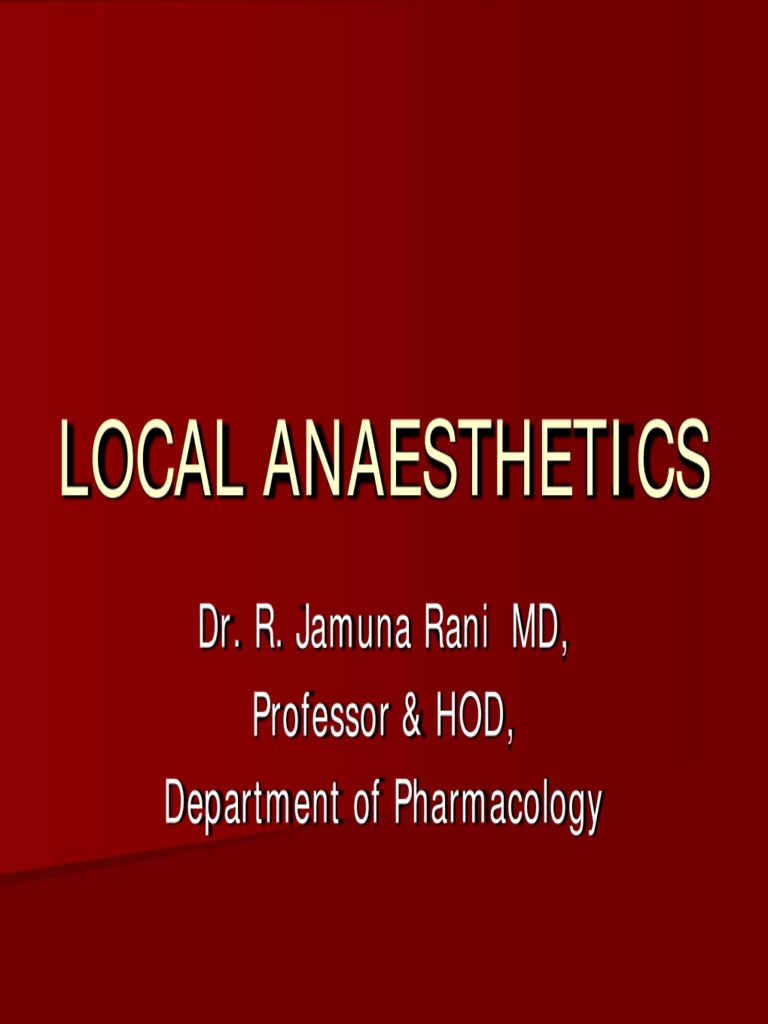 Local Anesthetics Overview | PDF | Anesthesia | Medical Specialties
