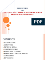 Training and Career Planning by Human Resource Development