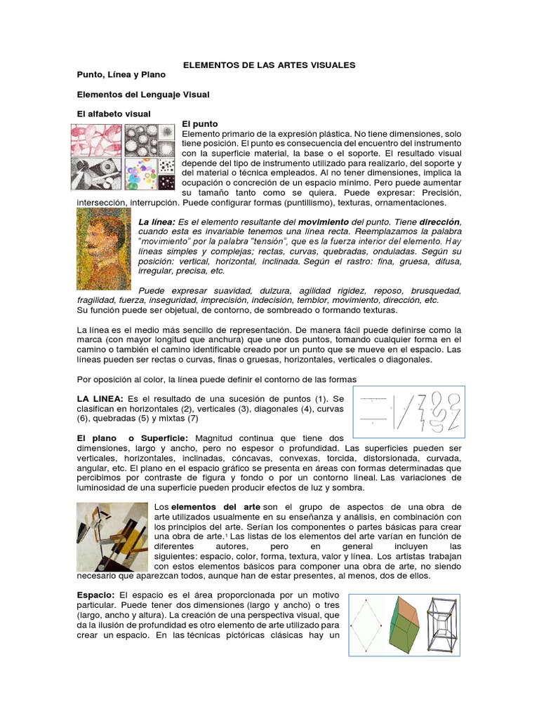 Elementos Básicos de las Artes Visuales | PDF | Visión | Color