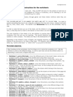 Instructions For The Worksheets: Worksheet Objectives