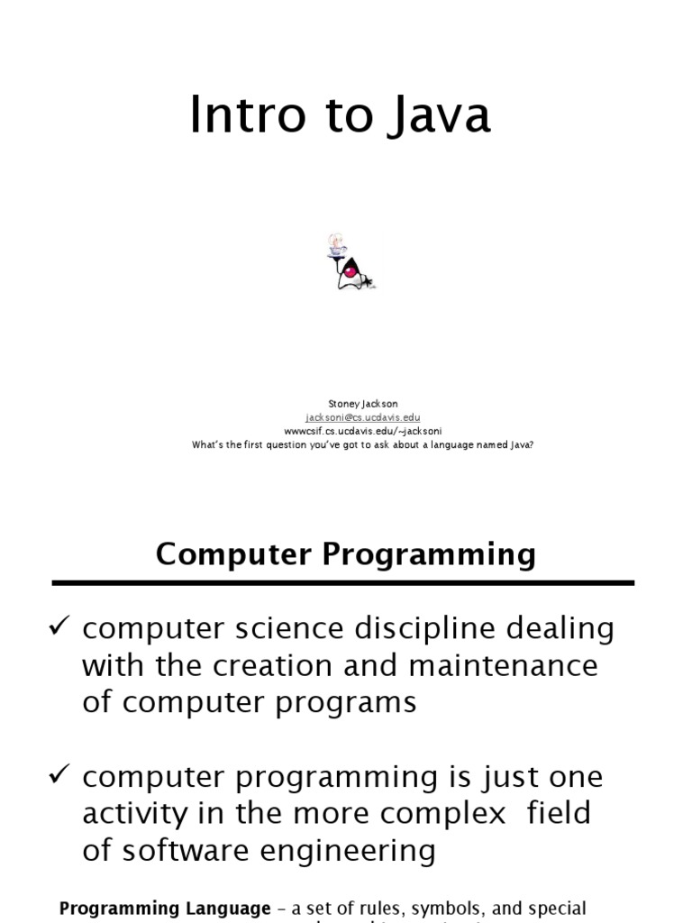 Java Intro | PDF | Java Virtual Machine | Java (Programming Language)