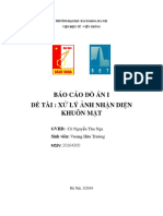 Báo Cáo Đồ Án I Đề Tài: Xử Lý Ảnh Nhận Diện Khuôn Mặt: GVHD: Cô Nguyễn Thu Nga Sinh viên: Vương Hữu Trường