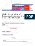 Model Teza Clasa A-V-A Sem - Ii PDF