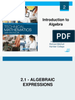 Introduction To Algebra: Prepared By: Richard Mitchell Humber College