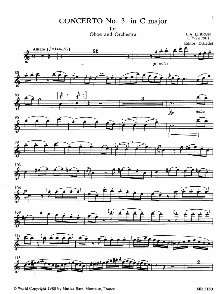 Lebrun Oboe Concerto No. 3 PDF PDF