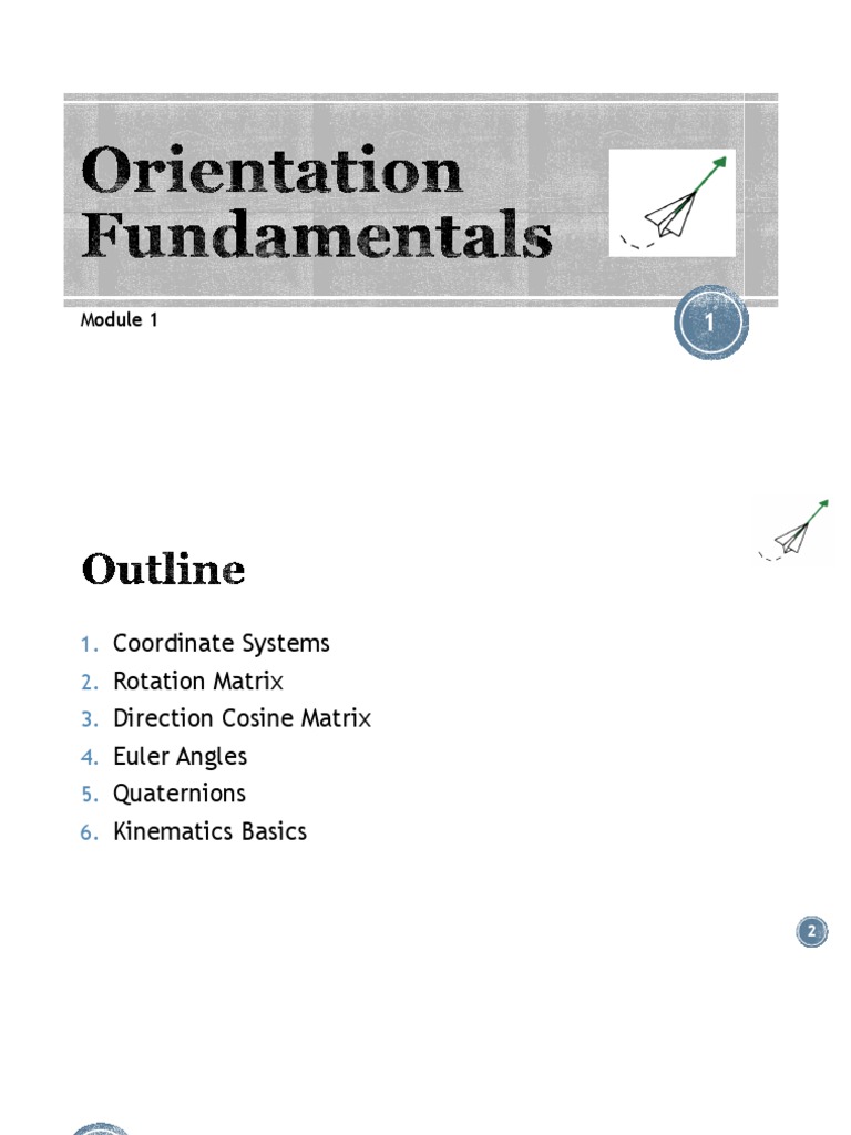 Module 1 - Orientation Fundamentals | PDF | Rotation | Euclidean Geometry