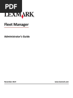 Lexmark FleetManager AdminGuide En