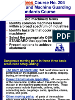 Machine Guarding Standards Course Key Points