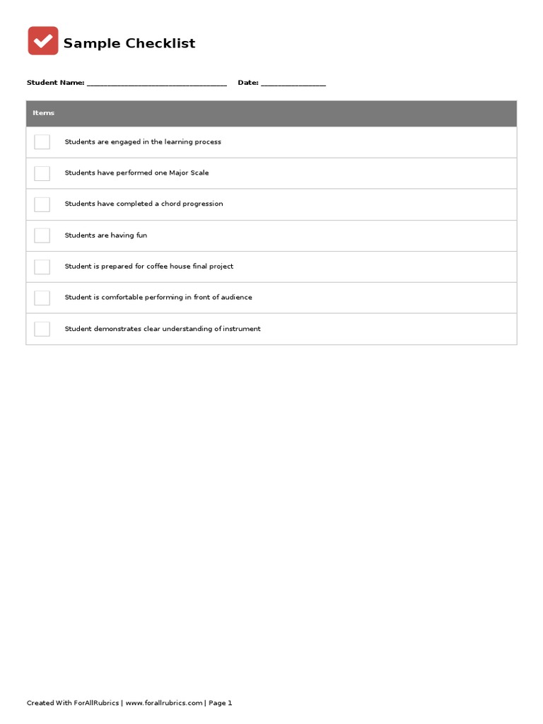 After Hours Checklist | PDF
