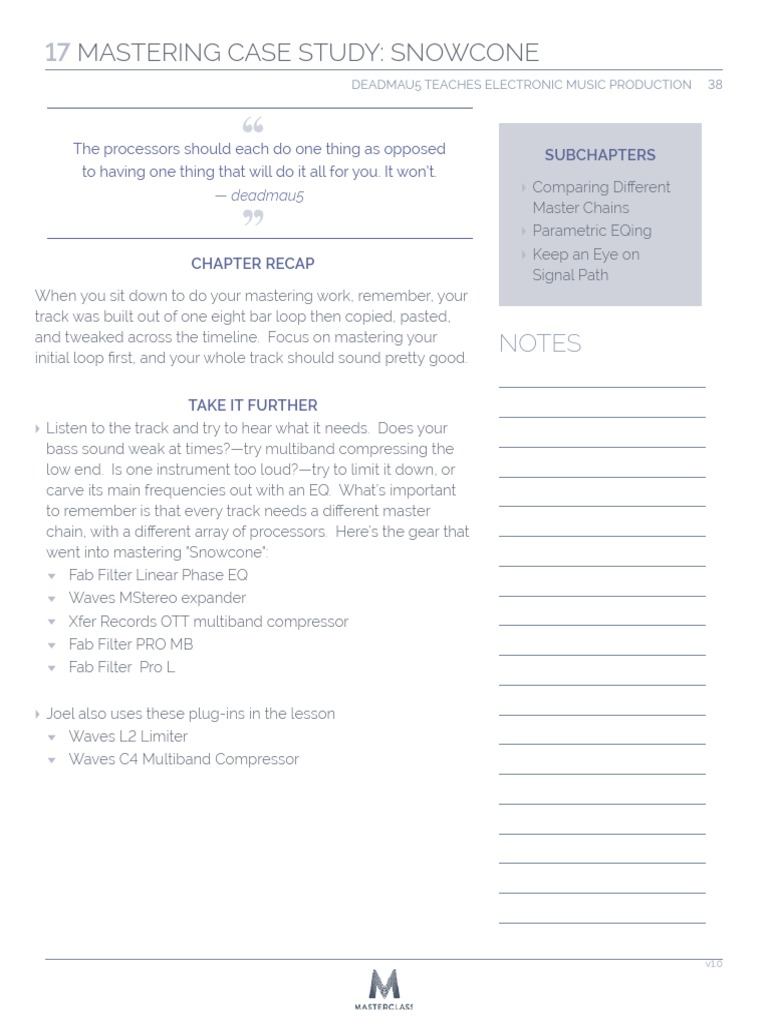 Mastering Techniques for Electronic Music Deadmau5 Shares His Process