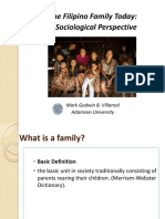 The Filipino Family Today: A Sociological Perspective: Mark Godwin B. Villareal Adamson University