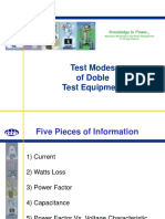 Test Modes of Doble Test Equipment: Knowledge Is Power