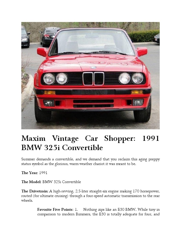 E30 Book Pdf Bmw Vehicle Technology