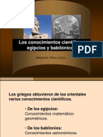 1 - Los Conocimientos Científicos Egipcios y Babilónicos