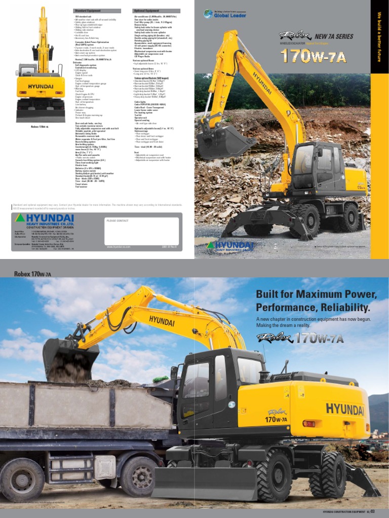 Hyundai Robex r170w PDF | PDF | Engines | Turbocharger