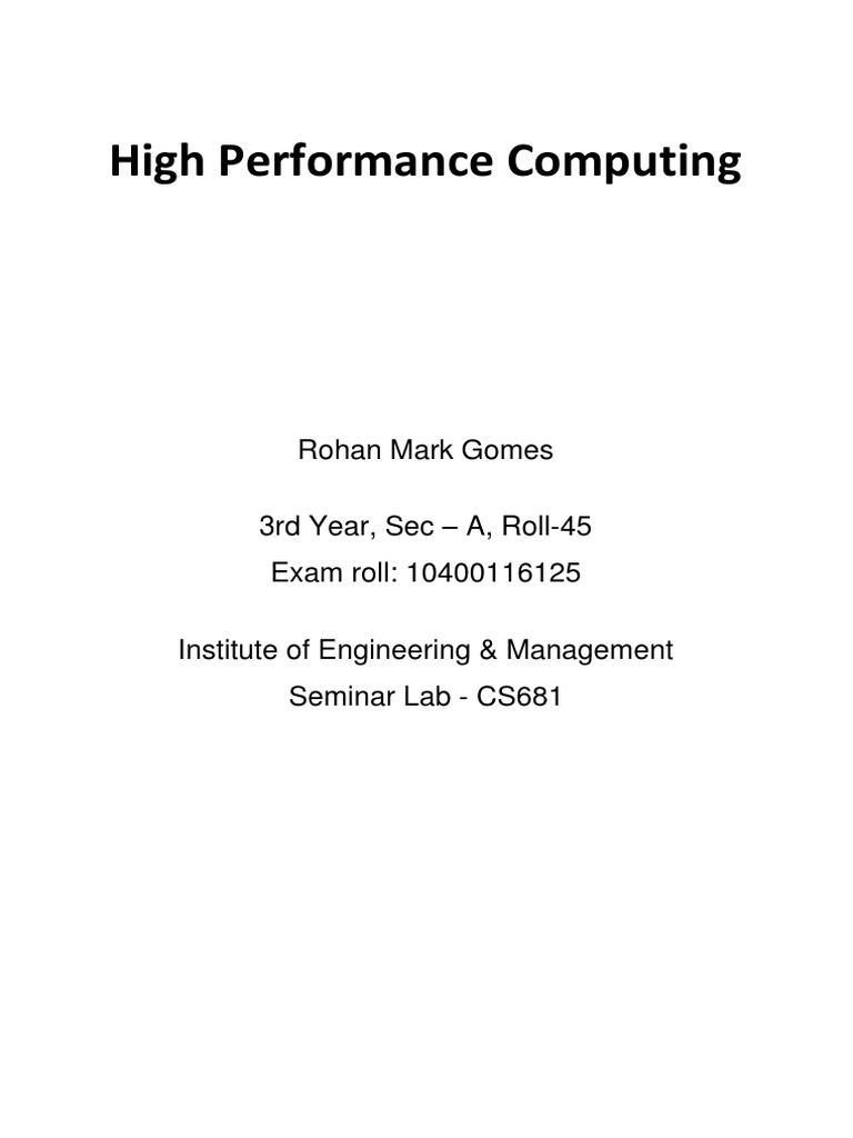 Understanding High Performance Computing | PDF | Graphics Processing ...
