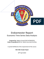 Endsemester Report: Economic Time Series Data Analysis