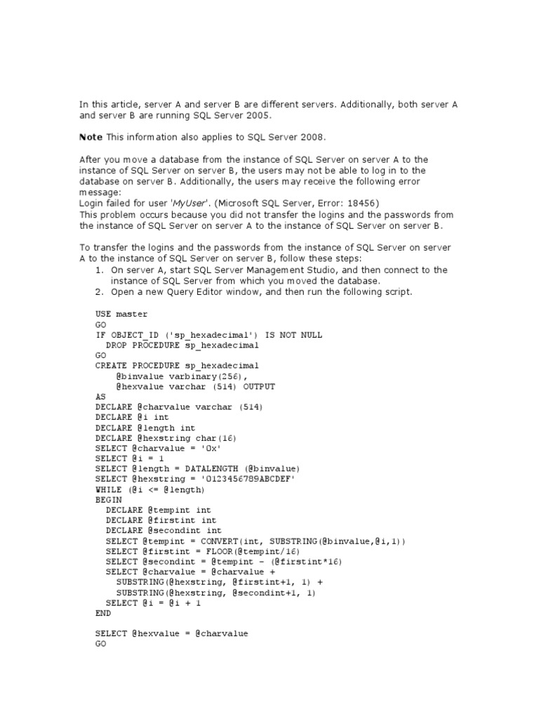 Restore Sql 2005 To Sql Method